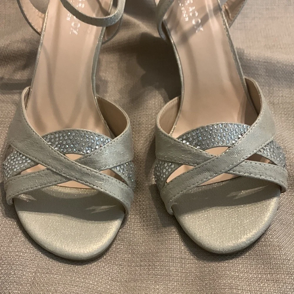 Paradox London Elaine Champagne Glitter Sandals